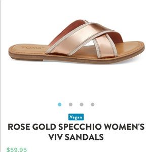 Toms rose gold sandals BNWB